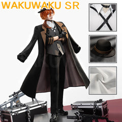 Nakahara Chuuya Cosplay Costume Anime Cosplay WakuWaku-SR Men Costume Chuuya Cosplay Coat Halloween Chuya Cosplay Hat Uniform
