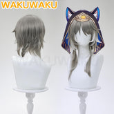 Cipher Wig Game Honkai: Star Rail WakuWaku Women Cute Gray Hair Cipher Cosplay High Heat Resistant Wig