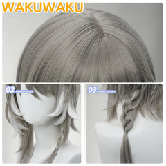 Cipher Wig Game Honkai: Star Rail WakuWaku Women Cute Gray Hair Cipher Cosplay High Heat Resistant Wig