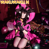 【XS-3XL】WAKUWAKU-N Columbina Cosplay Costume Game Pink Suit