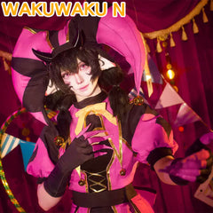 【XS-3XL】WAKUWAKU-N Columbina Cosplay Costume Game Pink Suit