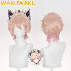 Dahlia Wig Game Genshin Impact WakuWaku Men Short Hair High Heat Resistant Wig Mondstadt Dahlia Cosplay