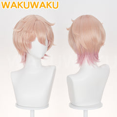 Dahlia Wig Game Genshin Impact WakuWaku Men Short Hair High Heat Resistant Wig Mondstadt Dahlia Cosplay