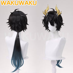 【In Stock】Dan Heng Wig Game Honkai: Star Rail Cosplay WakuWaku Long Hair Halloween Cosplay