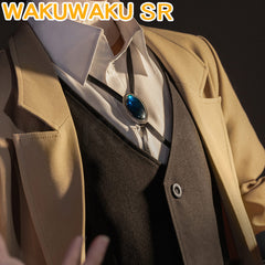 Dazai Cosplay Costume Anime Cosplay WakuWaku-SR Men Costume Suit Osamu Dazai Cosplay Overcoat Halloween Uniform Cosplay