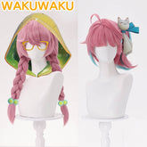 Mei Kamori Kiriko Wig Game OW Cosplay Women Pink Long Braided Hair Meiling Zhou Mei Cosplay High Heat Resistant Hair