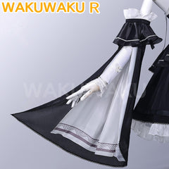【S-2XL】Game Wuthering Waves Lily Cosplay WakuWaku-R Black White Short Dress