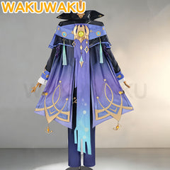 【S-2XL】WakuWaku Game Genshin Impact Mitya Cosplay Wig Men Suit Snezhnaya