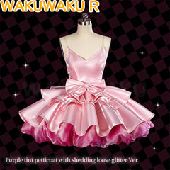 【S-2XL】WakuWaku-R Anime Alien Stage Cosplay Mizi Cosplay Pink Stage Dress