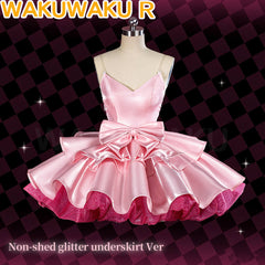【S-2XL】WakuWaku-R Anime Alien Stage Cosplay Mizi Cosplay Pink Stage Dress