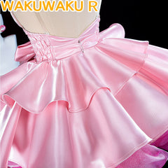 【S-2XL】WakuWaku-R Anime Alien Stage Cosplay Mizi Cosplay Pink Stage Dress