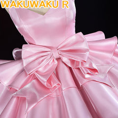 【S-2XL】WakuWaku-R Anime Alien Stage Cosplay Mizi Cosplay Pink Stage Dress