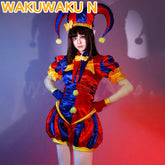 【XS-3XL】WakuWaku-N Pomni Cosplay Anime Women Blue Red Joker Suits