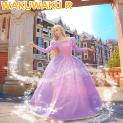 WakuWaku-R Women Princess Cosplay Dress Girl Girlhood Dream Pink Dress