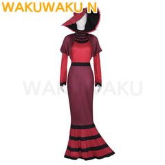 【In Stock】【S-2XL】WakuWaku-N Rosie Costume Anime Cosplay Sexy Red Dress