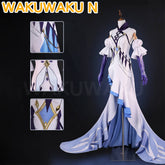 【S-2XL】WakuWaku-N Game Genshin Impact Skirk Fes Cosplay Women Evening Dress