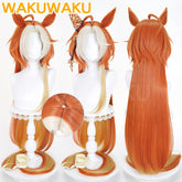 【In Stock】Game Uma musume Pretty Derby Orfevre Cosplay Wig WakuWaku Women Orange Hair