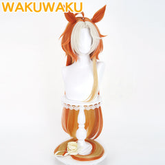 【In Stock】Game Uma musume Pretty Derby Orfevre Cosplay Wig WakuWaku Women Orange Hair
