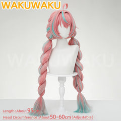 【In Stock】WakuWaku Game Genshin Impact Varesa Wig Women Pink Long Hair