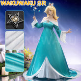 【In Stock】【Size S-3XL】WakuWaku-SR Movie Rosalina Costume Blue Princess Dress