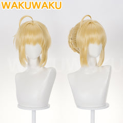 Saber Cosplay Wig Game Honkai: Star Rail Cosplay HSR Saber Women 37cm Hair FATE Saber FGO Free Wig Cap