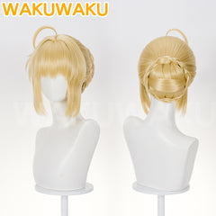 Saber Cosplay Wig Game Honkai: Star Rail Cosplay HSR Saber Women 37cm Hair FATE Saber FGO Free Wig Cap
