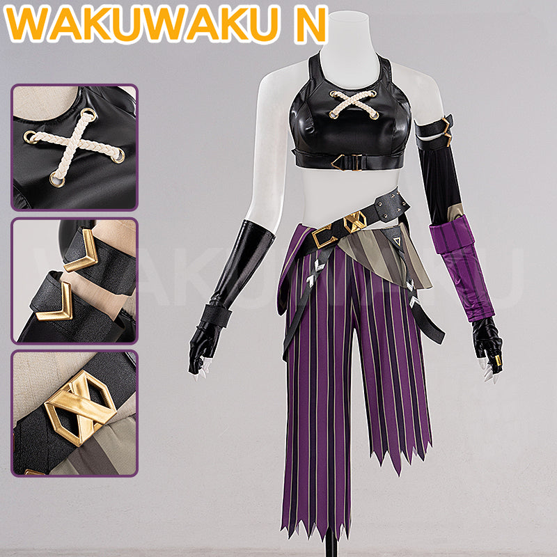Jinx Cosplay Costume Anime Arcane Women LOL Arcane Jinx Cosplay Costume Plus Size