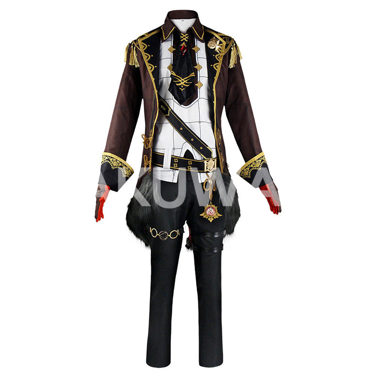 【In Stock】【XS-3XL】WakuWaku-R Diluc Ragnvind Cosplay Game Genshin Impact Black Suit Halloween