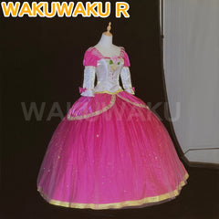 Women Princess Cosplay Dress WakuWaku-R Girl Girlhood Dream Princess Pink Rose Red Dress