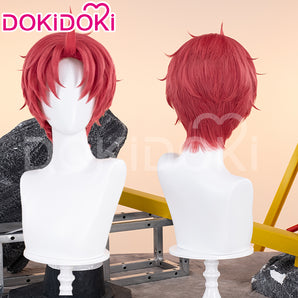 Doki Anime Dandadan Cosplay Jin Enjouji Wig Men Red Short Hair