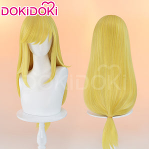 DokiDoki Anime Cosplay Wig Long Straight Yellow Hair