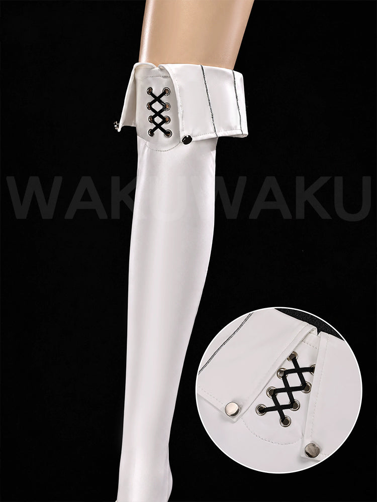 【S-2XL】WakuWaku-R 2B Cosplay Game Women Black Sexy Dress Suit
