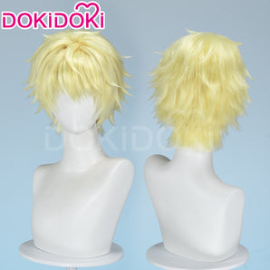 DokiDoki Anime Durarara!! Cosplay Wig Heiwajima Shizuo Wig Short Yellow Hair