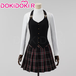 【Size XS-XL】DokiDoki-R Game Cosplay Wig Queen Makotoo Niijimaa Costume School Uniform