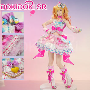 DokiDoki-SR Anime Aikatsu Stars Cosplay Nijino Yume Première Berry Coord Costume / Wig