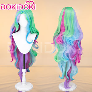 DokiDoki Anime Cosplay Wig Long Colored Curly Princess Women Hair