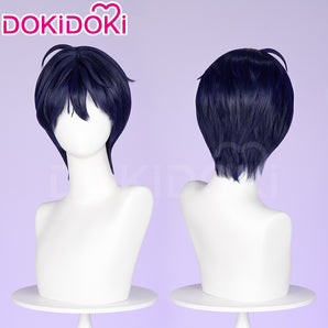 DokiDoki Virtual Idol PLAVE Cosplay Yejun Wig Short Straight Navy Blue Hair Nam Yejun