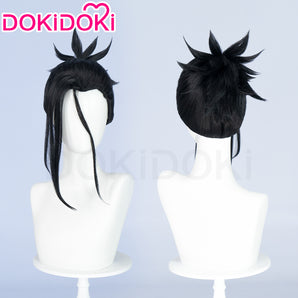 DokiDoki Anime Cosplay Wig Gin Men Short  Black Hair