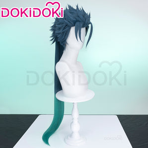DokiDoki Game Wuthering Waves Cosplay Ji Yan Wig Long Straight Blue Green Hair Jiyan