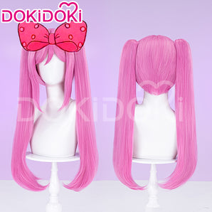 DokiDoki Omori Game Sweetheart Cosaply Wig Women Long Pink Cute Hair