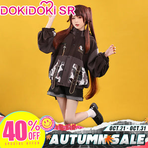 【S/M Ready For Ship】DokiDoki-SR Game Genshin Impact Hutao Cosplay Costume Doujin Coat Hu Tao Casual Wear Halloween