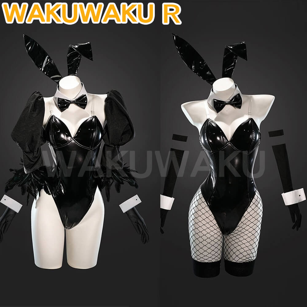 【In Stock】2B 2A Cosplay Anime Women Black Sexy Dress WakuWaku-R Rabbit Cosplay