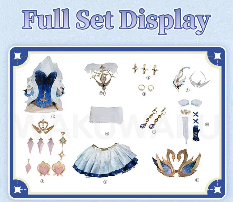 【XS-2XL】WakuWaku-R Game Genshin Impact Odette Cosplay Costume
