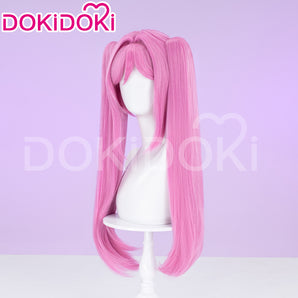 DokiDoki Omori Game Sweetheart Cosaply Wig Women Long Pink Cute Hair