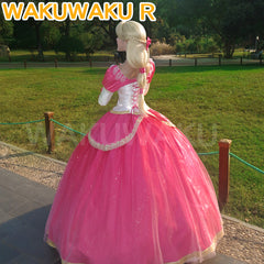 Women Princess Cosplay Dress WakuWaku-R Girl Girlhood Dream Princess Pink Rose Red Dress