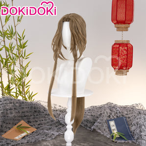 DokiDoki Game Ashes of the Kingdom Cosplay Zhou Yu Cosplay Wig Long Straight Brown Hair Zhouyu Code: Kite