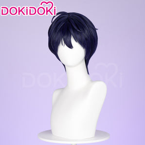 DokiDoki Virtual Idol PLAVE Cosplay Yejun Wig Short Straight Navy Blue Hair Nam Yejun