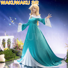 【In Stock】【Size S-3XL】WakuWaku-SR Movie Rosalina Costume Blue Princess Dress