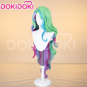 DokiDoki Anime Cosplay Wig Long Colored Curly Princess Women Hair