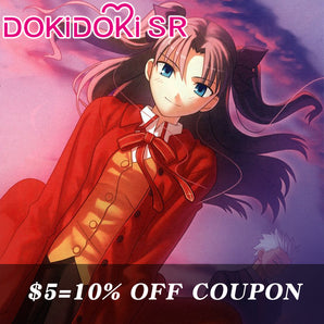 【POLL】$5 Deposit =10% OFF Coupon Dokidoki-SR Game Fate / stay night Cosplay Tohsaka Rin Costume